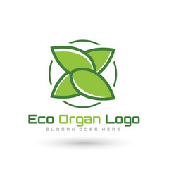 Eco Organic Logo designs concept vector illustration
