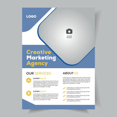 Business flyer template design vector size a4.