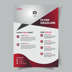 Business flyer template design vector size a4.