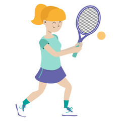 Fototapeta na wymiar tennis player with racket