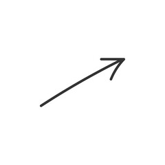 Arrow vector icon. Arrow flat sign design. Linear arrow symbol pictogram. UX UI icon. Linear icon