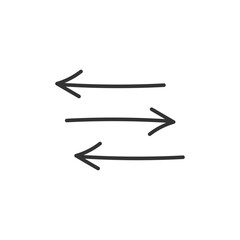 Arrow vector icon. Arrow flat sign design. Linear arrow symbol pictogram. UX UI icon. Linear icon