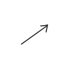 Arrow vector icon. Arrow flat sign design. Linear arrow symbol pictogram. UX UI icon. Linear icon