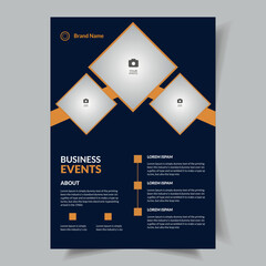 Business flyer template design vector size a4.