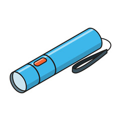 Flashlight isometric vector icon.Color vector icon isolated on white background flashlight.