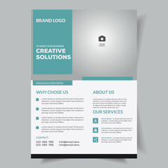 Business flyer template design vector size a4.