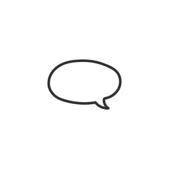 Hand drawn bubble chat vector icon. Chat flat sign design. SMS chat symbol pictogram. Hand drawn chat message icon. UX UI icon. Linear icon