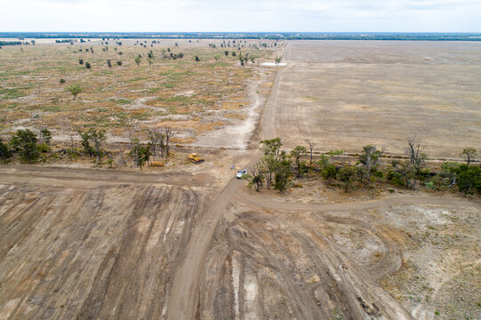 Land getting prepared for farming.