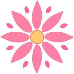 Flower icon on transparent background, SVG