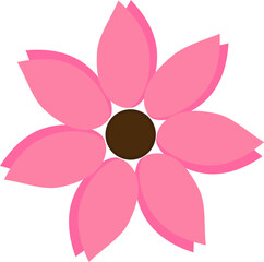 Flower icon on transparent background, SVG