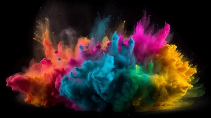 abstract background, colored powder