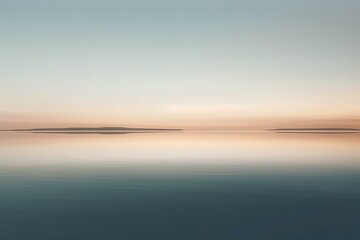 Serene Horizon: A Minimalistic Landscape in Four Colors, Inviting Tranquility and Calmness to the Viewer's Mind. Generative AI