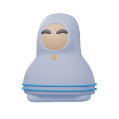 3D Female moslem Illustration