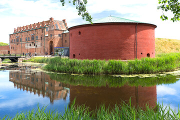 Fototapeta na wymiar Malmo castle, 15th century fortress surrounded by a moat, Malmo, Sweden