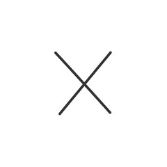 Hand drawn delete vector icon. Delete flat sign design. Remove linear symbol pictogram. UX UI icon