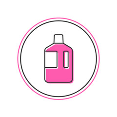 Filled outline Big bottle with clean water icon isolated on white background. Plastic container for the cooler. Vector