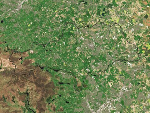Barnsley, England - Great Britain. Low-res satellite. No legend