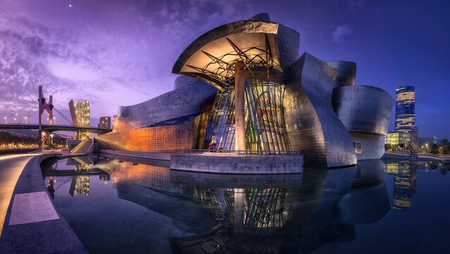 Magnificent panoramic view of the exterior facade of the
