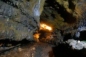 Volcanic grotto, Ponta Delgada, Sao Miguel, Azores, Portugal