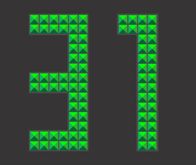 Vector Alphabet Number 31