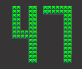 Vector Alphabet Number 47