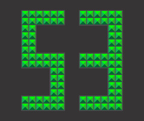 Obraz premium Vector Alphabet Number 53