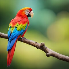 Fototapeta na wymiar Pair of colorful parrots perched - KI generiert 
