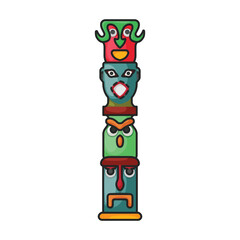 Totem vector icon.Color vector icon isolated on white background totem.