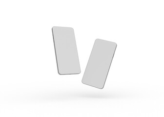 3D Rendering screen mockup with mobile app presentation 