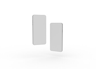 3D Rendering screen mockup with mobile app presentation 