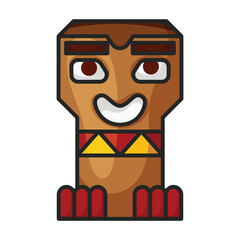 Totem vector icon.Color vector icon isolated on white background totem.