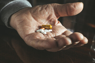 Handful of medicine.