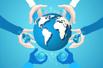 world water day concept. Generative AI