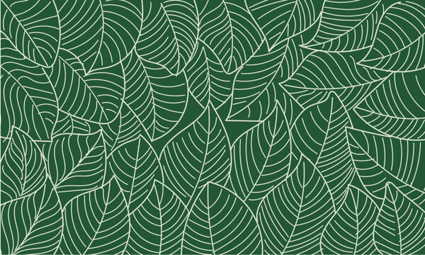 Vector of a green pattern with leaves - perfect for background
