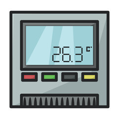 Ventilation vector icon.Color vector icon isolated on white background ventilation .