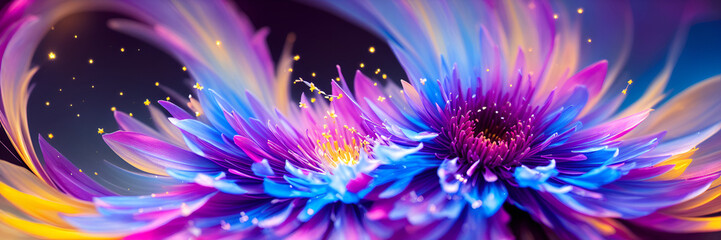 Colorful spring flowers. AI generated illustration