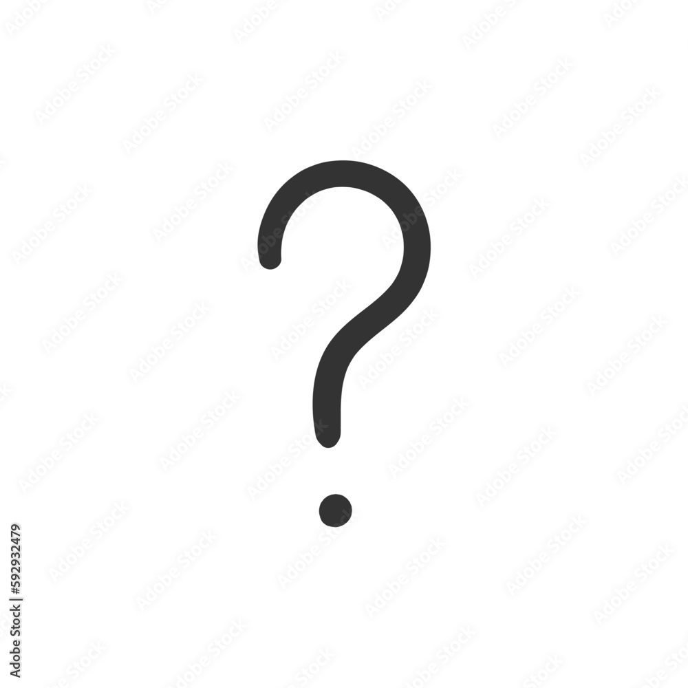 Poster hand drawn question vector line icon. question flat sign design. question linear symbol pictogram. u