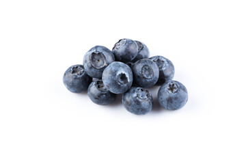 Blueberries on white background