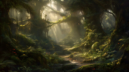 深緑の森　No.011 | Dark green forest Generative AI
