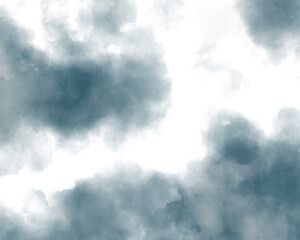 曇り空の水彩風イラスト　背景