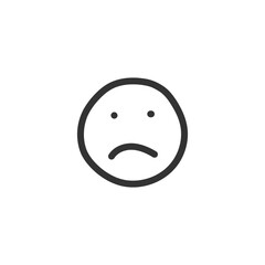 Fototapeta premium Hand drawn happy face vector icon. Smiling face flat sign design. Smiley linear symbol pictogram