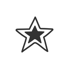 Hand drawn star flat sign design. Hand drawn star vector icon. Pictogram of magic wand symbol. UX UI icon. Star linear icon