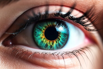 Fototapeta na wymiar Eye close up - Generative AI