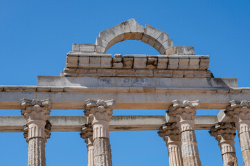 Fototapeta premium Merida, Badajoz.08.04.2023.Temple of Diana, is a Roman temple in the city of Augusta Emerita.
