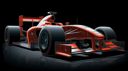 Formula 1 Car Series 5, Generative AI, Illustration