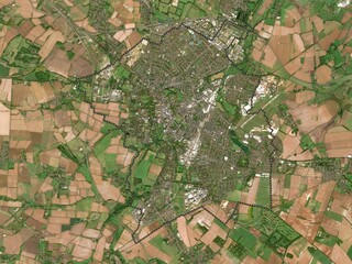 Fototapeta premium Cambridge, England, Great Britain. Low-res satellite. No legend