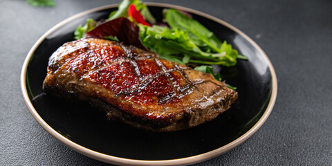 duck meat breast roasted poultry meat meal food snack on the table copy space food background rustic top view