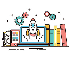 Obraz premium 起業のイメージイラスト