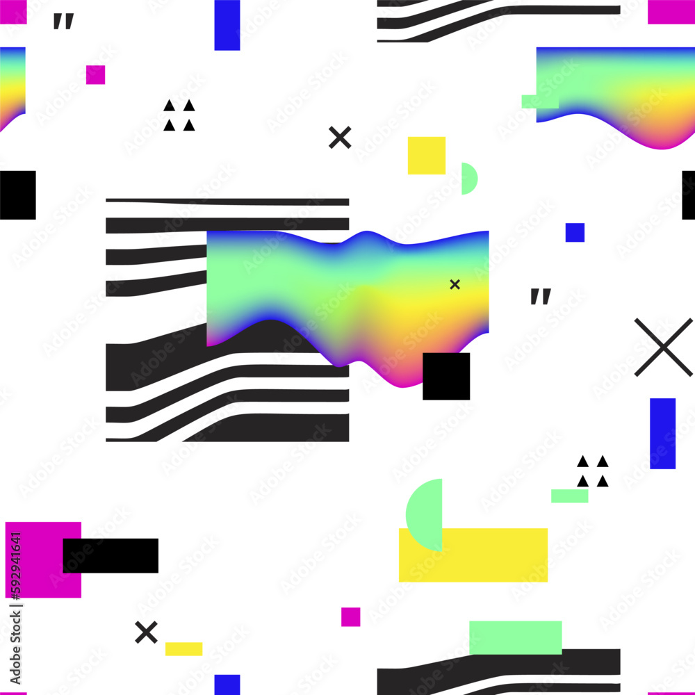 Poster abstract geometric vector pattern design with simple shapes