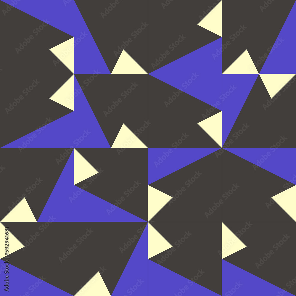 Poster abstract mosaic geometrical pattern design with simple shapes and figures